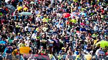 Finálový závod Moto3 Velká cena České republiky, závod mistrovství světa silničních motocyklů v Brně 4. srpna 2019. Na snímku diváci.
