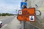 Omezení provozu v Merhautově ulici v Brně.