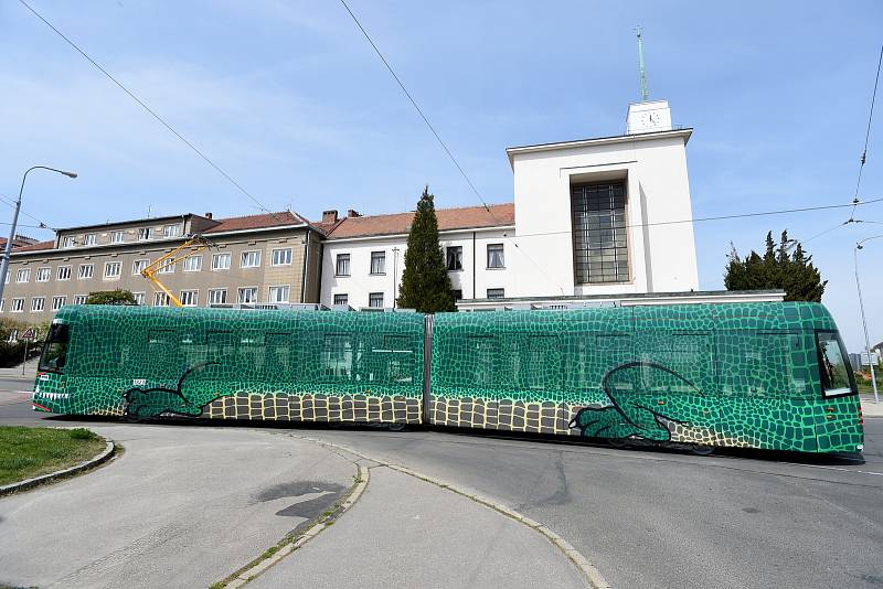 Brno 24.4.2020 - nová tramvaj Drak z projektu Tramvaj pro Brno