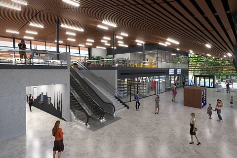 Budoucí plánovaná podoba vlakového nádraží v brněnském Králově Poli.