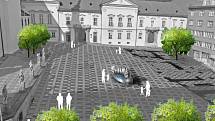 Vizualizace návrhu kašny na Dominikánském náměstí - návrh 9