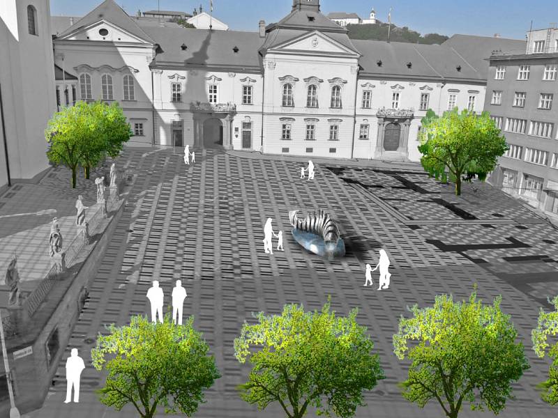 Vizualizace návrhu kašny na Dominikánském náměstí - návrh 9
