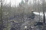 U Oslavan i ve čtvrtek hořel les