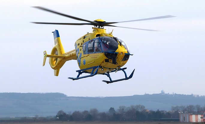 Vrtulník zdravotnické záchranné služby. Ilustrační foto.