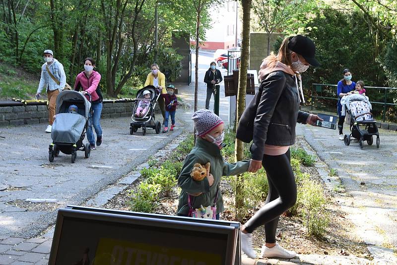 Otevření zoologické zahrady a obchodů v Brně.