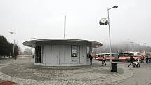 Autobusový terminál v brněnské Bystrci.