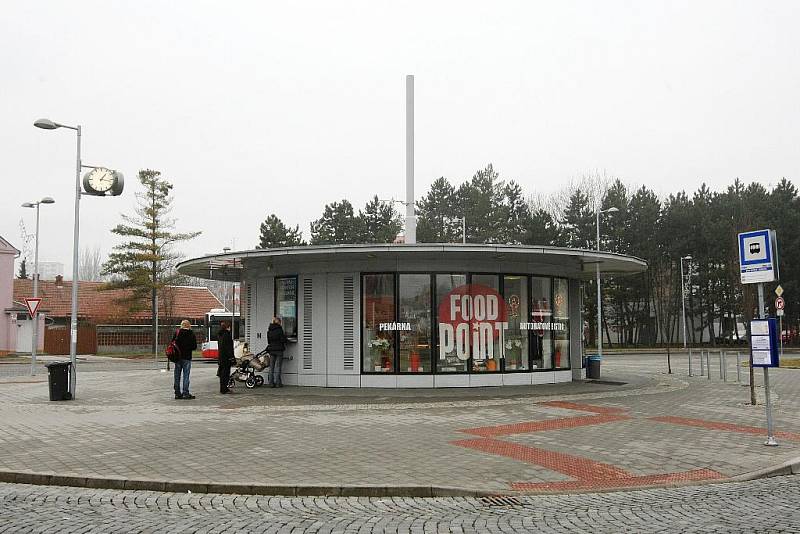 Autobusový terminál v brněnské Bystrci.