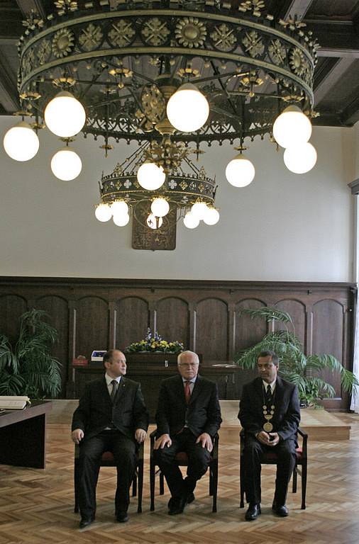 Prezident Václav Klaus navštívil jižní Moravu.