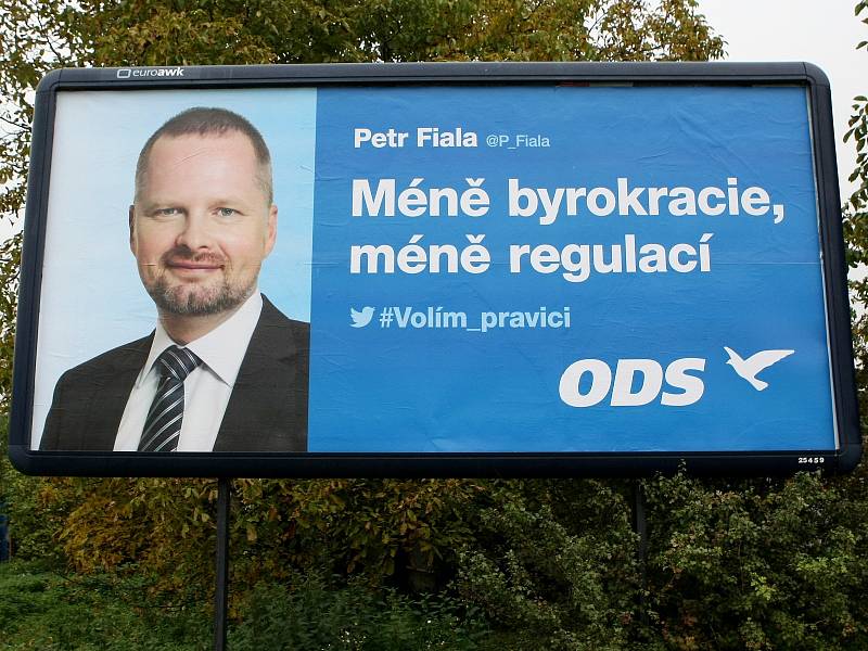 Předvolební billboard v Jihomoravském kraji.
