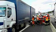 Nehoda zablokovala dálnici D1 u Brna.