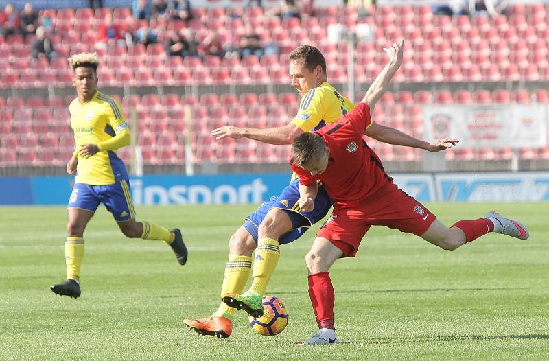 Fotbalisté Zbrojovky zvládli důležité domácí utkání 26. kola nejvyšší soutěže a zdolali Zlín 2:0.