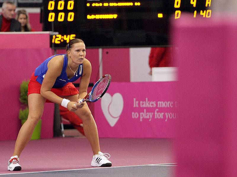 Nedělní zápasy Fed Cup v Brně.