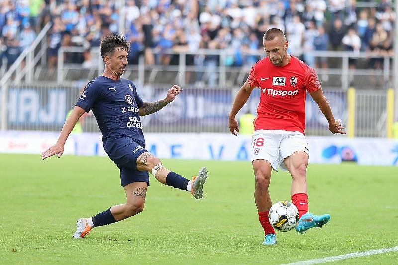 Fotbalisté Zbrojovky Brno remizovali v úvodním klání FORTUNA:LIGY se Slováckem 2:2. Foto: Petr Nečas