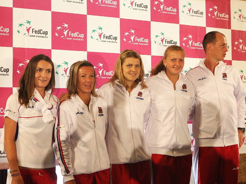 Losování nasazení na Fed Cup v brněnské radnici.