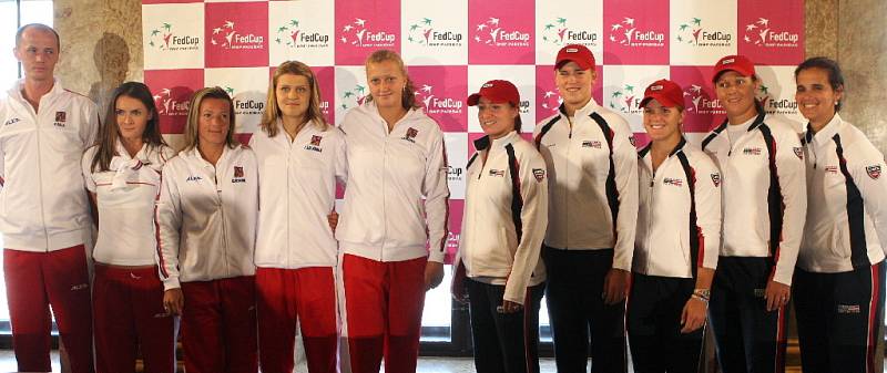 Losování nasazení na Fed Cup v brněnské radnici.