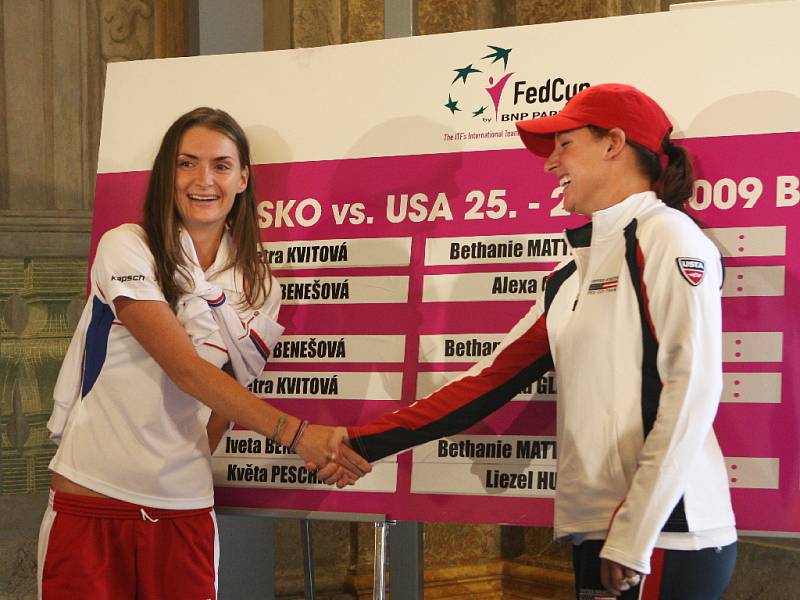 Losování nasazení na Fed Cup v brněnské radnici.