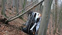 Padesátiletý muž z Brněnska přišel o zánovní auto poté, co zapomněl zatáhnout brzdu.