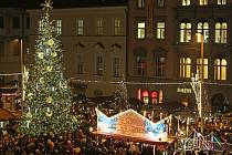 Vánoční strom na náměstí Svobody v Brně - ilustrační foto.