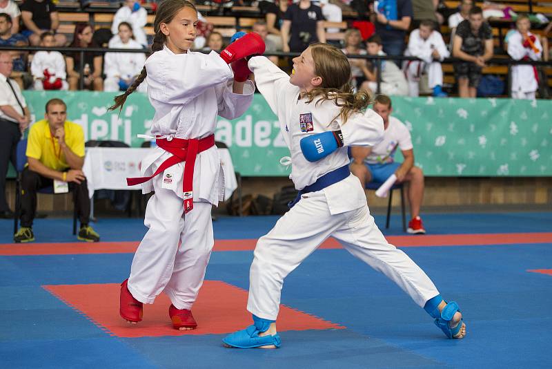 Olympiáda dětí a mládeže v hale Tesla - karate.