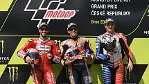 Brno 04.08.2019 - Moto GP 2019 - 1. Marc Marquez  2. Andrea Dovizioso  3. Jack Miller