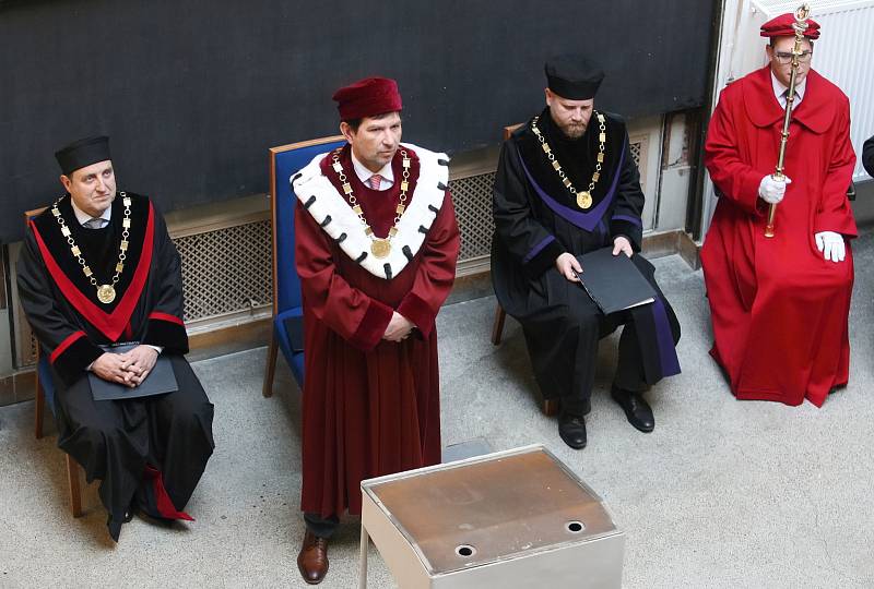 Slavnostní imatrikulace vybraných studentů Právnické a Lékařské fakulty Masarykovy univerzity v Brně.