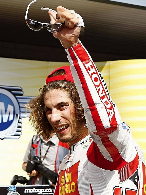 Italský motocyklista Marco Simoncelli, který zahynul při Velké ceně Malajsie.