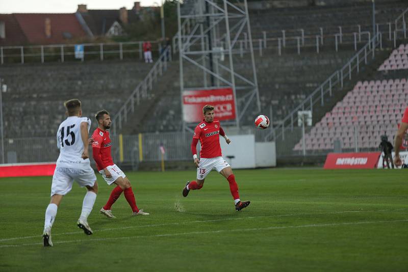 Fotbalový zápas mezi brněnskou Zbrojovkou a Vyškovem