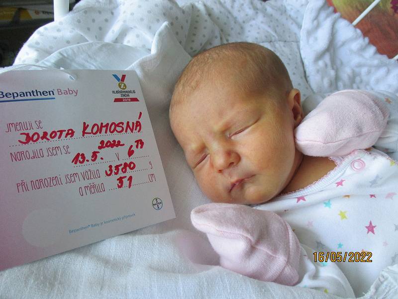 Dorota Komosná, 13. května 2022, Dolní Bojanovice, Nemocnice Břeclav, 51 cm, 3580 g