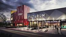 Na jaře začne přestavba brněnského obchodního centra Futurum. Plocha pro obchody a služby se rozšíří o tři tisíce metrů čtverečních. Vizualizace: architektonické studio KOGAA