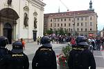 Páteční demonstrace uskupení Brno blokuje a příznicvů Dělnické mládeže.