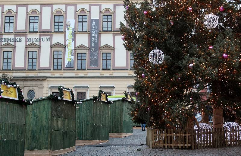 Vánoční trhy v Brně v době covidu. Ilustrační foto