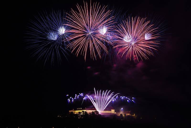 Ohňostroje festivalu Ignis Brunensis.