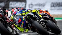 Finálový závod MotoGP Velká cena České republiky, závod mistrovství světa silničních motocyklů v Brně 4. srpna 2019. Na snímku (střed) Valentino Rossi (SPA).