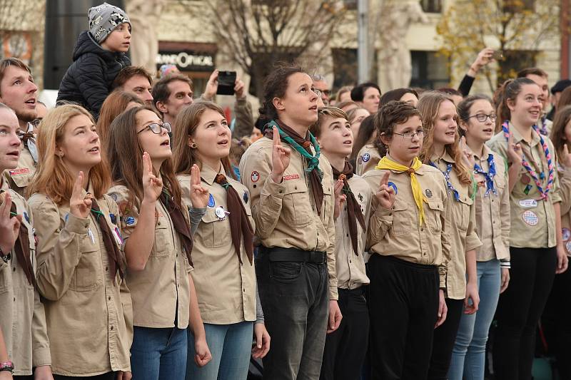 Výročí Sametové revoluce - 17. listopad 2019 v Brně.