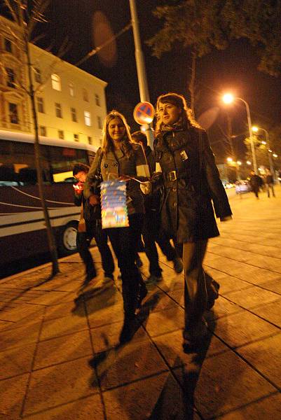 Lampionový průvod z filosofické fakulty