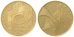 Zlatou minci s motivem hradu Veveří ležícího u Brněnské přehrady vydala v úterý Česká národní banka. Peníz v hodnotě pět tisíc korun je součástí cyklu mincí Hrady.