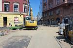 V rozkopané České a Solniční ulici v centru Brna zbývá udělat povrchy, práce na rekonstrukci kanalizace a vodovodu jsou hotové.