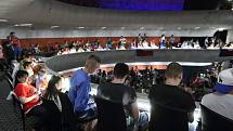 Fanoušci v brněnském Sono centru sledovali zápas semifinále hokejového mistrovství světa mezi Českou republikou a Kanadou.
