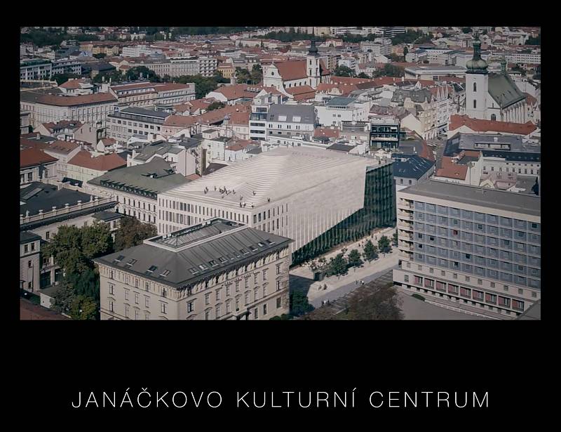 Vizualizace podoby Janáčkova kulturního centra v Brně.