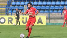 Fotbalisté Brna (v červeném Pavel Zavadil) v posledním přípravném zápase před novou sezonou remizovali se Zlínem 1:1.