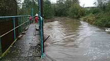 Jihomoravští hasiči řeší několik událostí zejména na Blanensku (čerpání vody, čištění propustí, stavidel).