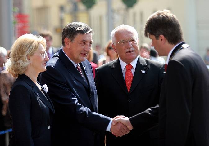 Uvítací ceremoniál pro prezidenty v Brně