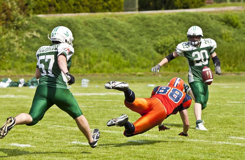 Brněnští Aligátoři podlehli Prague Lions 14:28.