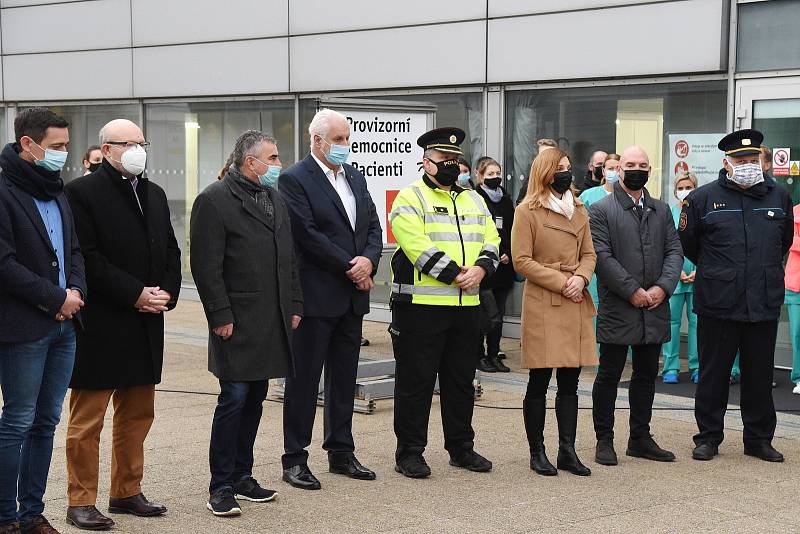 9.11.2020 - otevření provizorní nemocnice na brněnském výstavišti v pavilonu G2