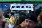 Demonstrace proti Andreji Babišovi v Brně.