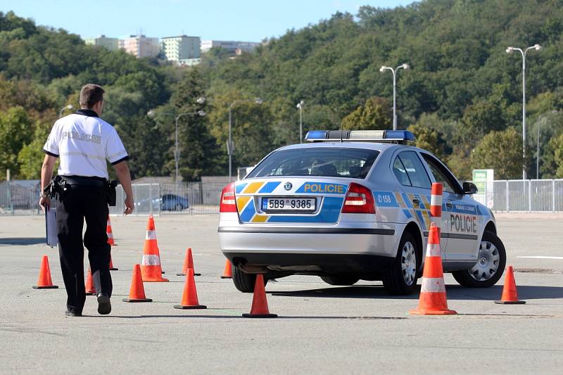 Soutěž dopravních policistů v Brně.