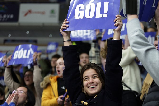 Fanoušci Masarykovy a Mendelovy univerzity při hokejovém souboji univerzit