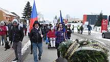 Protestní pochod a shromaždění před domem ministra zdravotnictví Jana Blatného v Jinačovicích na Brněnsku.