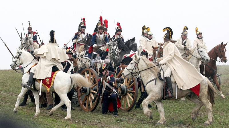 Sobotní bitva francouzského císaře Napoleona s rakouskými a ruskými vojsky u Slavkova.