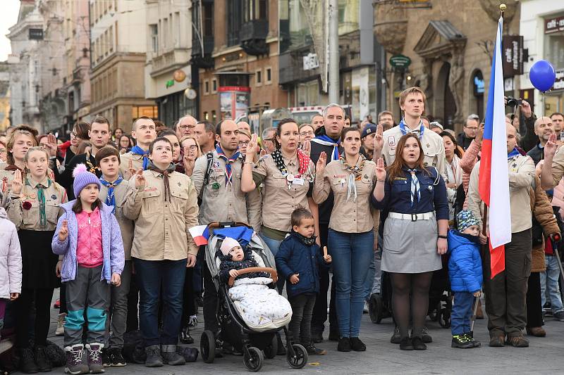 Výročí Sametové revoluce - 17. listopad 2019 v Brně.